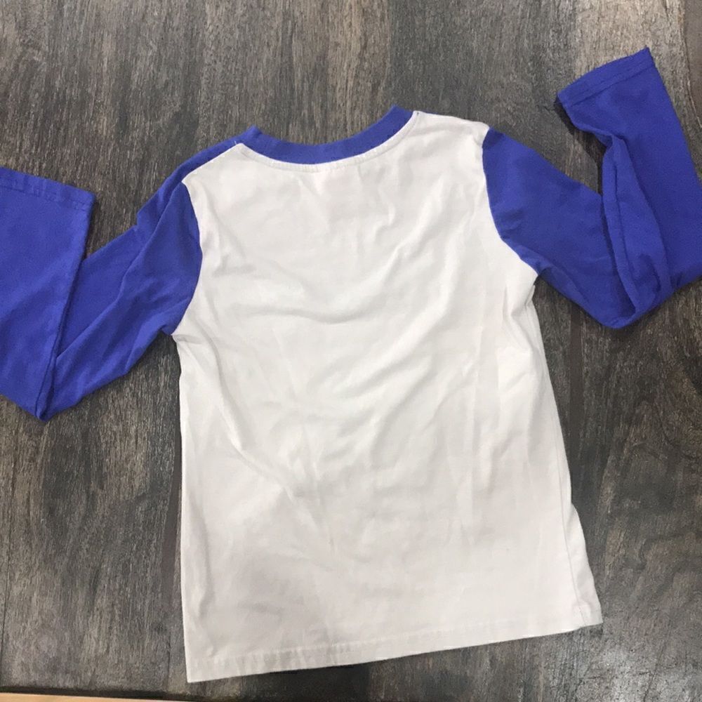 Lily & Dan Boys Long Sleeve Tee, Medium, Blue & Grey - Picture 3 of 4